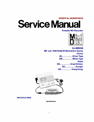 Panasonic SJ-MR200 Service Manual Portable MD Recorder - Series mech. RAE1630Z-M - pag. 59
